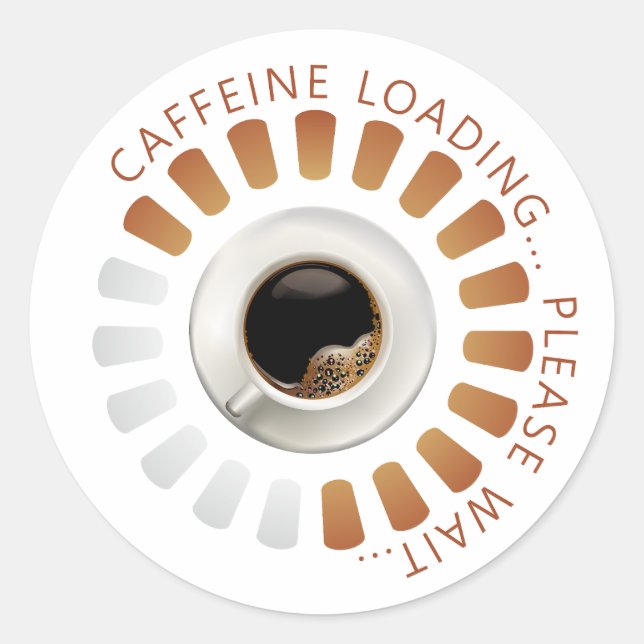 Caffeine loading runt klistermärke (Framsida)
