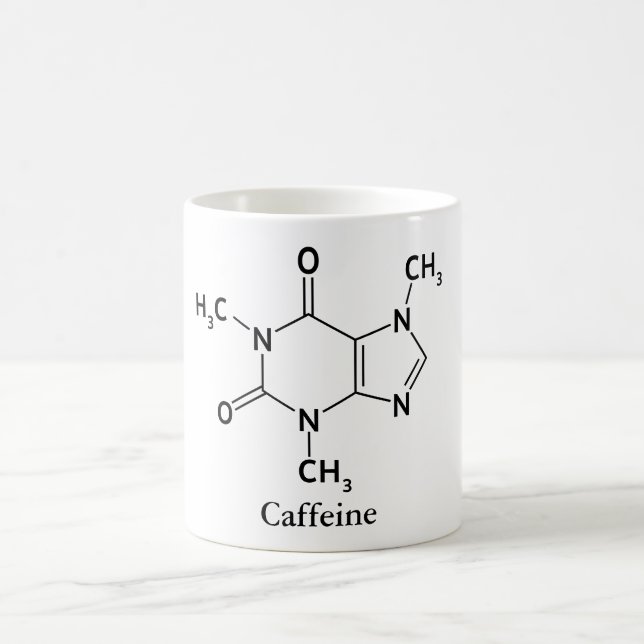 Caffeine Molecule Chemistry Coffee Lovers Kaffemugg (Center)