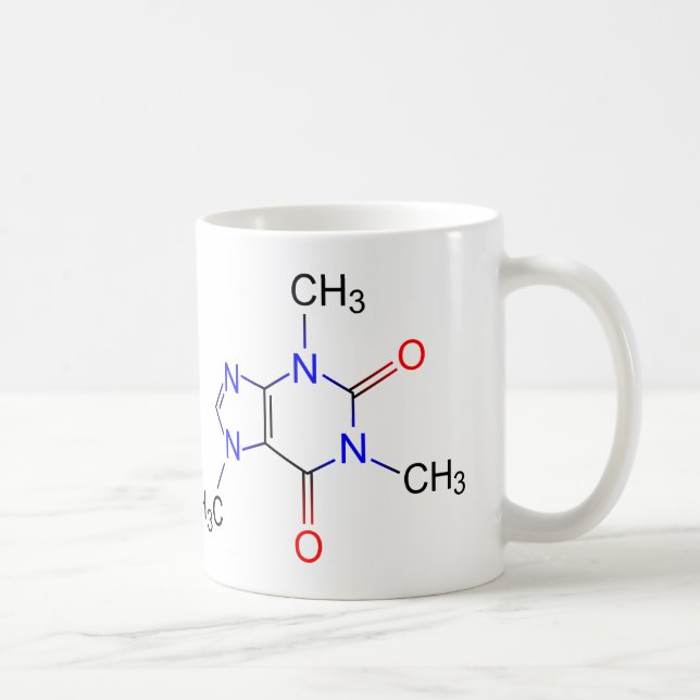 Caffeine Molecule Coffee Mugg (Höger)
