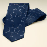 Caffeine Molecule Navy Blue Slips<br><div class="desc">Science Necktie for Chemists & Coffee Enthusiast. Bränn din passion för vetenskap och kaffe med den här snyggten, marinblå slips med en upprepad koffeinmolekyldesign. Med sin rik, sin elegant blå bakgrund och sitt skarpa, vita molekylära material är detta kuktie perfekt för kemister, vetenskapslärare, baristas eller någon vars dag börjar med...</div>