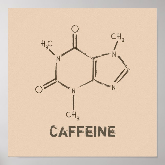 Caffeine Molecule Poster (Framsidan)