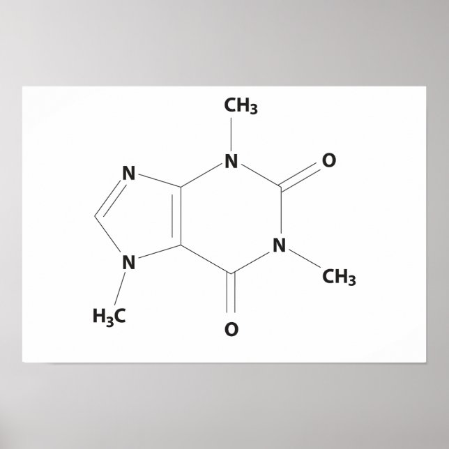 Caffeine Molecule Poster (Framsidan)
