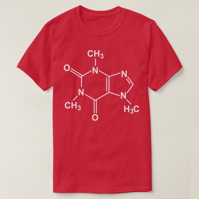 Caffeine Molecule T Shirt (Design framsida)