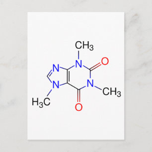 Caffeine Molecule Vykort