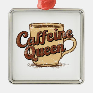 Caffeine Queen Julgransprydnad Metall