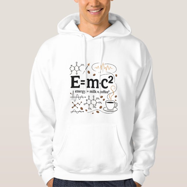 Caffeine Theory: E = mc² Reimagined Hoodie (Framsida)