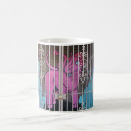 Caged elefant kaffemugg
