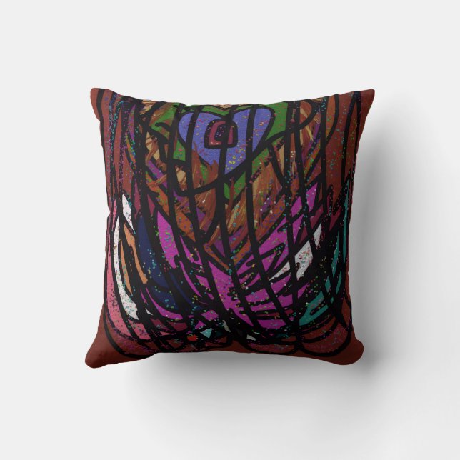 Caged Heart Throw Pillow Kudde (Baksida)