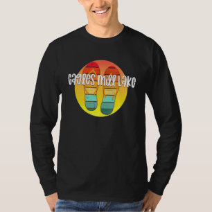Cagles Mill Sjö Indiana Retro Flipflop Sunset Gra T Shirt