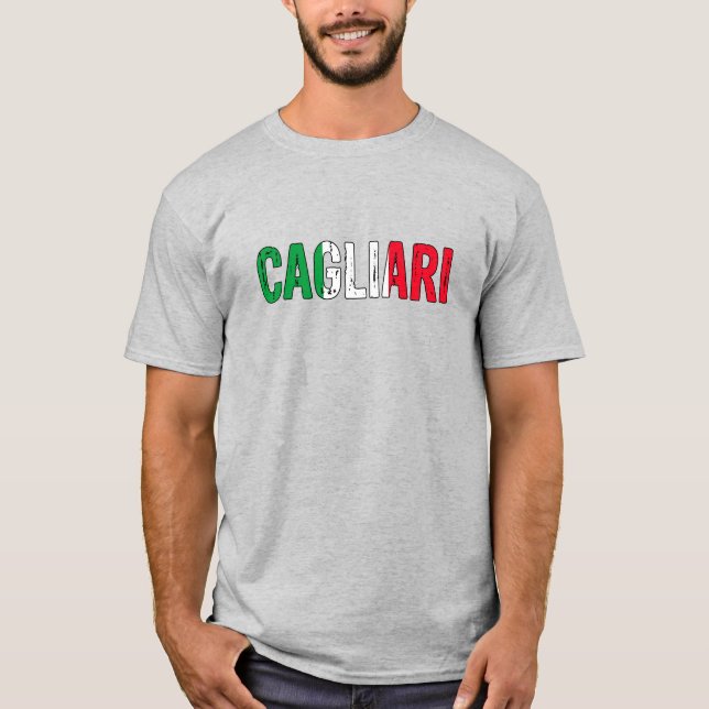 Cagliari Italien T Shirt (Framsida)