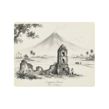 Cagsawa-ruinerna & Mayon-vulkanen Filippinerna