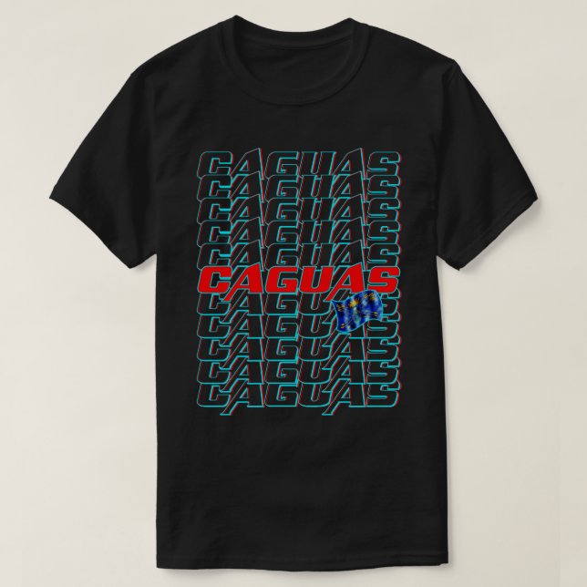 Caguas Cascade-text T Shirt (Design framsida)