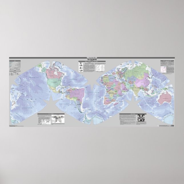 Cahill-Keyes World World Policy Karta Poster (Framsidan)