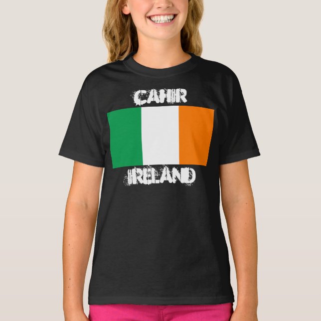 Cahir, Irland med irländsk flagga Tröja (Framsida)