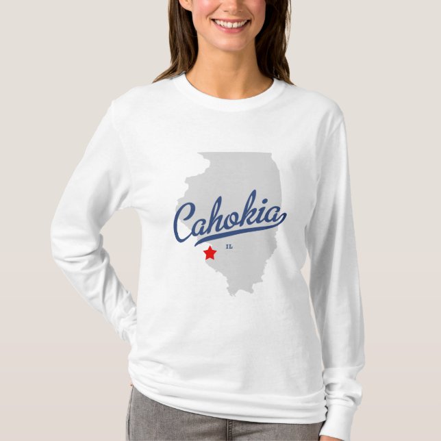 Cahokia Illinois IL skjorta Tee Shirt (Framsida)