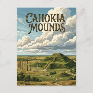 Cahokia Mounds Vykort