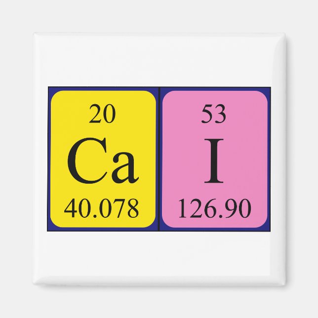 Cai periodiskt bord namn magnet (Framsidan)