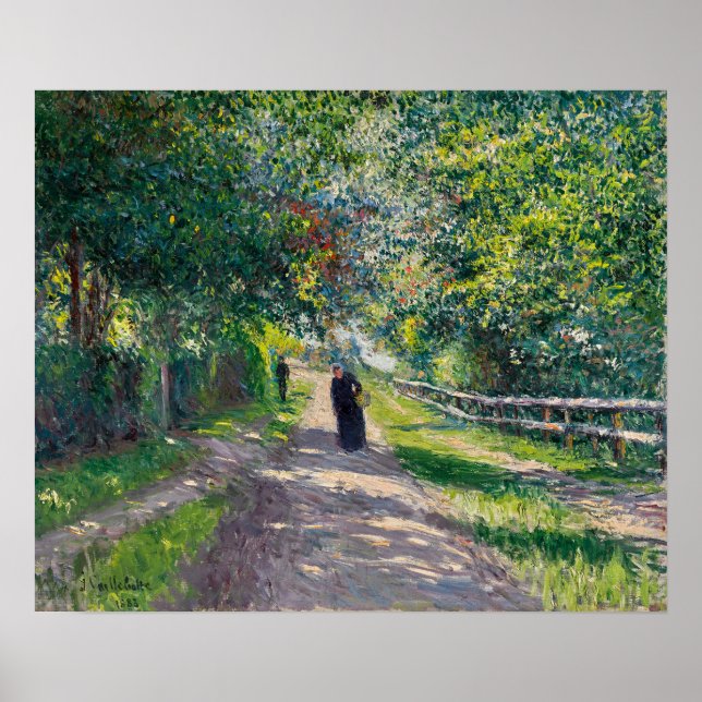 Caillebotte - Allé från Villa of Flowers vid … Poster (Framsidan)
