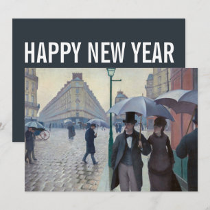 Caillebotte - Gott nytt år / Paris; Rainy Day Julkort