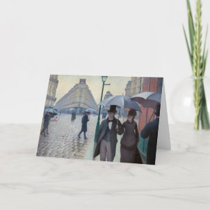 Caillebotte - Gott Nytt År / Paris; Regnig Dag Helgkort