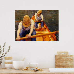 Caillebotte - Oarsmen, populär målning, Poster