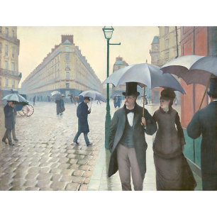 Caillebotte Paris Street in Riny weather CC0706 Poster