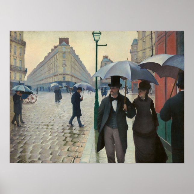 Caillebotte - Paris Street Rainy Day Poster (Framsidan)
