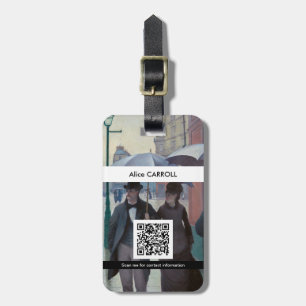 Caillebotte - Paris Street, Rainy Day - QR Code Bagagebricka