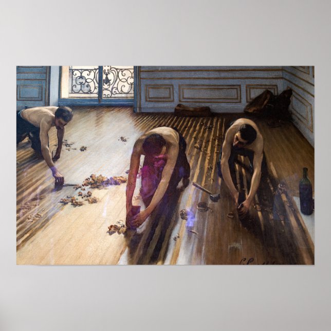 Caillebotte - Raboteurs De Parquet 1875 Poster (Framsidan)
