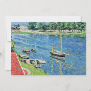 Caillebotte - Seine at Argenteuil, Boats at anchor Inbjudningar