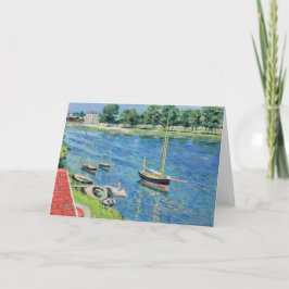 Caillebotte - Seine at Argenteuil, Boats at anchor Kort