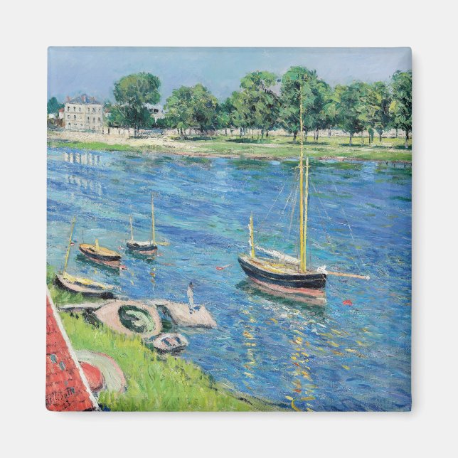Caillebotte - Seine vid Argenteuil, Båtar för anka Magnet (Framsidan)