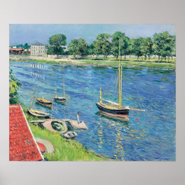 Caillebotte - Seine vid Argenteuil. Båtar Poster (Framsidan)