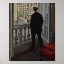 Caillebotte - Young Man vid hans fönster (1876)