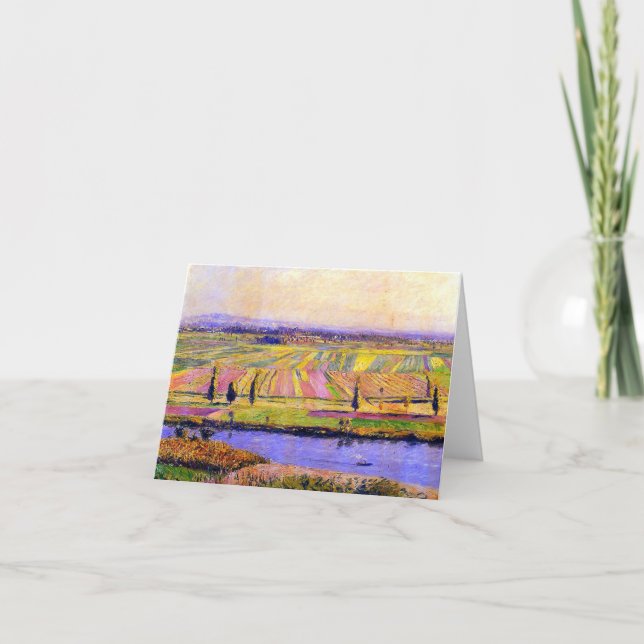 Caillebottes La Plaine de Gennevilliers Anteckningskort (Framsida)