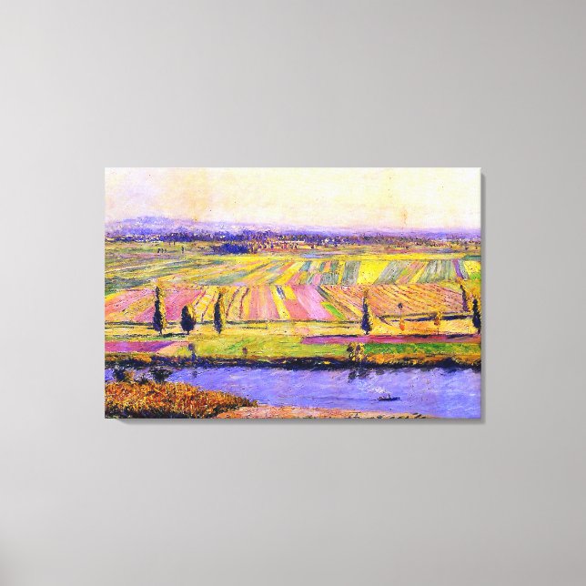 Caillebottes La Plaine de Gennevilliers Canvastryck (Framsida)