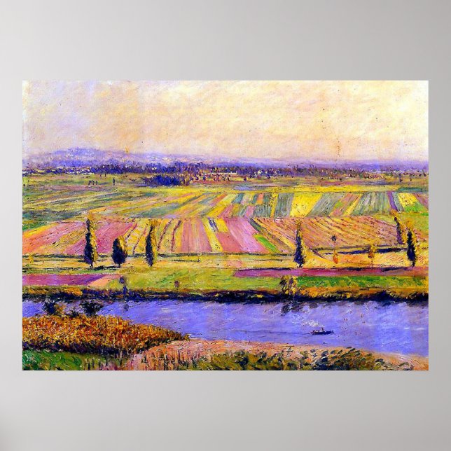 Caillebottes La Plaine de Gennevilliers Poster (Framsidan)