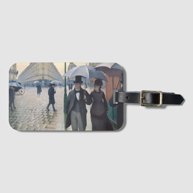 Caillebotte's Rue de Paris, temps de pluie Bagagebricka (Framsida horisontal)