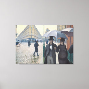Caillebotte's Rue de Paris, temps de pluie Canvastryck