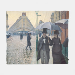 Caillebotte's Rue de Paris, temps de pluie Fleecefilt
