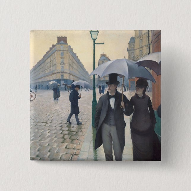 Caillebotte's Rue de Paris, temps de pluie Knapp (Framsida)