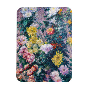 Caillebute - White and Gult Chrysanthemums Magnet
