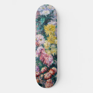 Caillebute - White and Gult Chrysanthemums Mini Skateboard Bräda 18,5 Cm