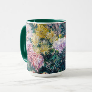 Caillebute - White and Gult Chrysanthemums Mugg