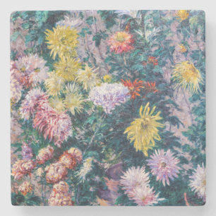 Caillebute - White and Gult Chrysanthemums Stenunderlägg
