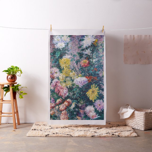 Caillebute - White and Gult Chrysanthemums Tyg (In Situ)