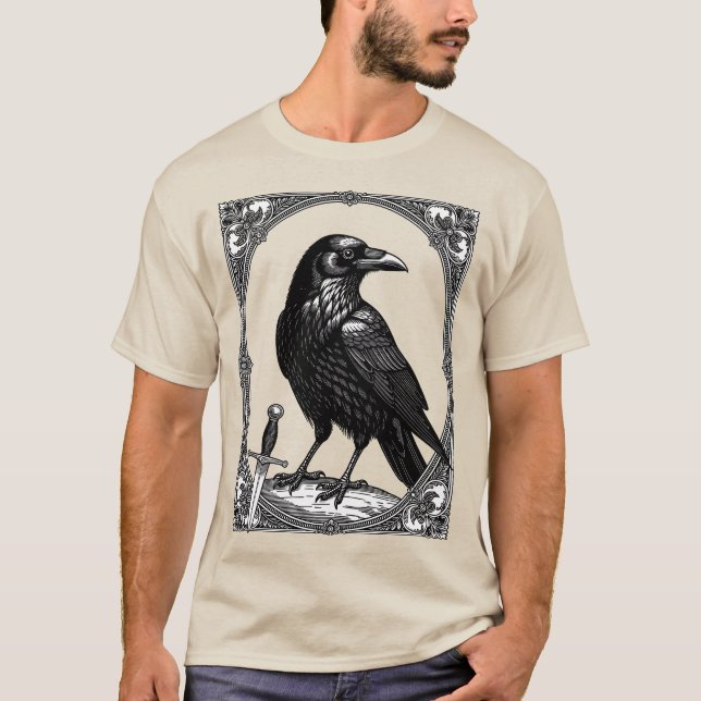 Caim Den svärdfäktande skuggfågeln T Shirt (Framsida)