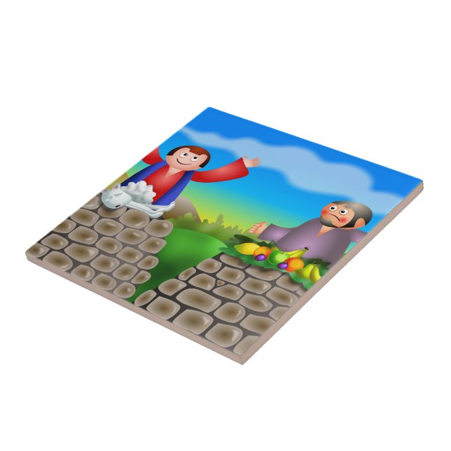 Cain och Abel Kakelplatta (Sidan)