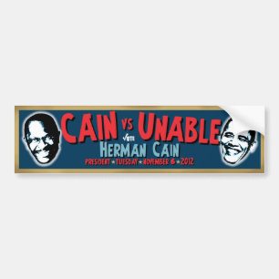 Cain vs oförmöget - Herman Cain president Bildekal