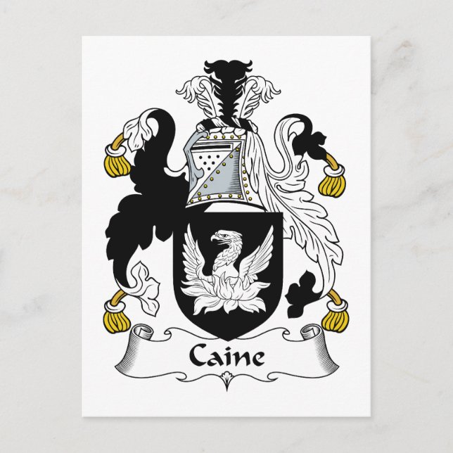 Caine Family Crest Vykort (Framsida)